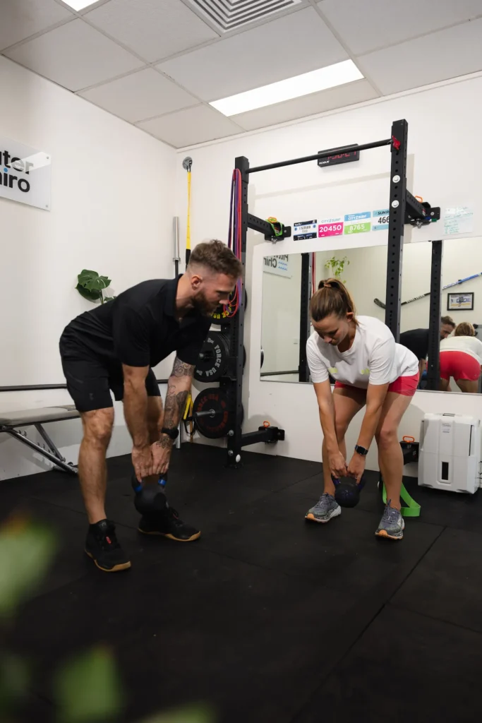 Exercise rehab at gym within chiropractic clinic in Balgowlah Sydney